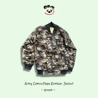 BiOne Jaket Bomber Anak Laki-Laki Loreng Army 321078 4 Hijau Army