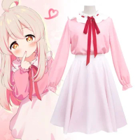 Oyama Mahiro Cosplay Costume Pink Anime ONIMAI: I'm Now Your Sister! Kawaii Cute Top Skirt Comic Set With Carnival Costumes