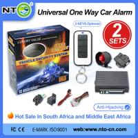 2 SETS NTO 12V Universal 1 Way Smart Car Alarm Anti-Hijacking Central Locking System Keyless Entry Car Security Systems