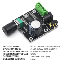 DIY Digital Audio Amplifier Board 2 X 15W PAM8610 Class D Digital Dual Power DC12v 20MA Home Theater Support Drop Shipping