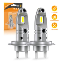 DRIVEVISION 2Pcs Mini LED Headlight H7 LED Bulb 60W for Car Head Lamp No Fan 3570 CSP LED White Super Bright Auto Fog Light Bulb