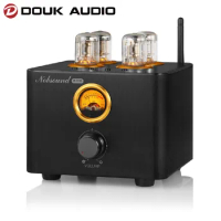 Douk Audio B100 Vacuum Tube Integrated Amp Bluetooth 5.0 Receiver Coaxial / Optical Power Amp USB DAC Headphone Amp w/VU Meter