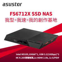 【ASUSTOR 華芸】搭三星 2TB SSD ★ FS6712X 12Bay SSD NAS 網路儲存伺服器