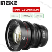 Meike APS-C 85mm T2.2 Cine Manual Focus Cinema Lens For Sony E Mount Fuji X Mount M43 Mount Cameras