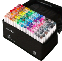 48/80/120/168 PCS Professional Art Markers Full Pastel Set Markers Double Tipped Brush & Fine Sketch