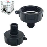 1Pc IBC Water Tank Reducing Adapter Durable S60 Fine Thread to 2''NPS 3/4'' Fine Thread Garden Hose Connector Adapter