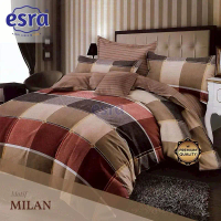 Esra Motif Milan Bed Cover Set Grey White Kualitas Premium Dengan Desain Khusus Dan Warna Grey Putih