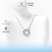 Dây Chuyền Bạc Blue Peach Blue Sea Circle V1 DC6940