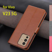 Case for Vivo V23 5G PU Leather Cover Card Holder Bags Wallet Protective Phone Case fundas coque
