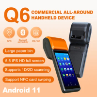 Handheld Pos Android Terminal PDA Bluetooth 58mm Thermal Bill Printer Portable Devices Camera NFC Mobile POS E-bolate Loyverse
