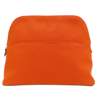 【二手名牌BRAND OFF】HERMES 愛馬仕 橘色 帆布 Toile H Trousse Bolide 收納包