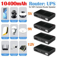10400mAh Mini Portable UPS Uninterruptible Power Supply Large Capacity UPS Backup Battery 5V 9V 12V for WiFi Router