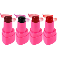 4 Colors Cooling Water Jelly Tint/BlushChill (Poppy Pink+Coral+Berry+Red) Multi-Use Cheek and Lip Gl