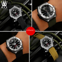 Canvas bracelet for Casio watch MWA-100H MWD-100H GST-B300 series nylon silicone watch strap wristband 20mm Men's watchband