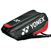 2024 YONEX Badminton Racket Bag Waterproof PU Leather Sports Bag Large Capacity For 6 Rackets