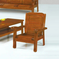  MUNA 家居 5011型柚木色實木單人椅/不含2+3+大小茶几(沙發 實木沙發 單人椅)