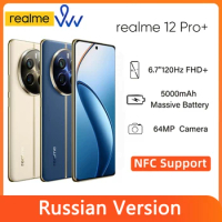 Russian Version realme 12 Pro Plus Smartphone 5G 64MP Periscope Portrait Camera Snapdragon 7s Gen 2 Android 14 NFC Smartphone
