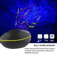 Lucky Stone Ocean Galaxy Projector Night Light Portable Beam Projector LED Lamp Birthday Decoration Galaxy Light Room Decor New