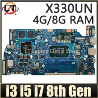 X330UN Mainboard For ASUS X330UA X330U I330U R330U K330U V330U S330U Laptop Motherboard I3 I5 I7 8th Gen CPU 4GB/8GB-RAM V2G