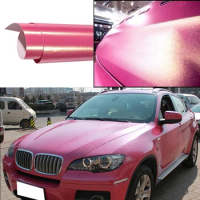 Matte Diamond Pink With Sparkle Effect DIY Car Wrap Body Films Vinyl Car Wrap Sticker Decal Air Release Film 30/50x152CM