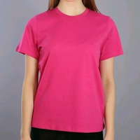 kaos polos cotton combed 30s pink S