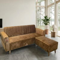 READY STOCK SOFA LORENZO / SOFA SCANDINAVIAN / SOFA 3SEATER PUFF / SOFA BLUDRU VELVET
