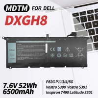 DXGH8 Battery for Dell XPS 13 9370 9380 2019 Inspiron 13 7390 7391 2-in-1 5390 5391 7490 Latitude 3301 E3301 Vostro 5390 H754V