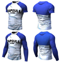 Casual MIR Cosplay Men Compression Running Shirt Fitness Tight Long/short Sleeve Sport Training Tshirt Gym Sportswear Quick Dry