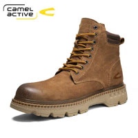 Camel Active Men Genuine Leather Outdoor Boots Shoes Men's 2021 Autumn Winter New Fashion Casual Boots Original Men Boots
