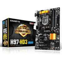 For Gigabyte GA-H97-HD3 Motherboard LGA1150 ATX Mainboard + I7-4790K 4.0GHz Quad-Core 8MB 88W CPU + 2* 8GB 1600mhz Desktop RAM