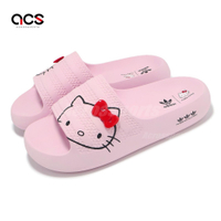 adidas x Hello Kitty 拖鞋 Adilette Ayoon W 女鞋 粉 三麗鷗聯名款 愛迪達 IH2680