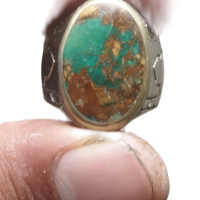 Cincin Pirus Persia Hijau Kedondong Gradasi Merah Alpaka Size 9 - Rings