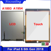 NEW LCD Touch For iPad 2018 A1893 A1954 Touch Screen Digitizer Panel For iPad 6 6th Gen 2018 A1893 A1954 LCD Display Replacement