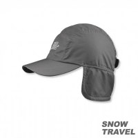【SNOW TRAVEL】格紋防風遮耳棒球帽(雙層設計 灰色)