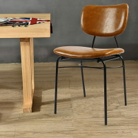 北歐美式鐵藝簡約復古真皮革工業風LOFT咖啡廳店餐椅酒吧吧臺椅