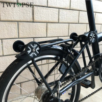 TWTOPSE British Flag Easy Wheel For Brompton Folding Bike Titanium Bolt Bicycle Easywheel CNC AL7075 Durable 3SIXTY PIKES Part