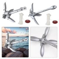 0.7/1.5KG Grapnel Anchor with 65ft Marine Rope and Buoy Kayak Anchor Marine Anchor for Kayak Fishing Canoes Jet Ski SUP Board