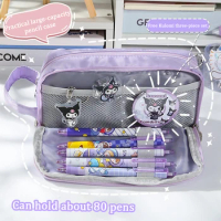 100pcs Large Capacity Pencil Cases Double-layer Cute Pencil Bag Ins Korean Stationery Pouch Back to School Supplies for Students