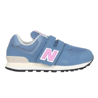 NEW BALANCE 17-21CM_男女款中童休閒運動鞋-WIDE-574 N字鞋 NB 寬楦 童鞋 靛藍紫白(PV574SGK)