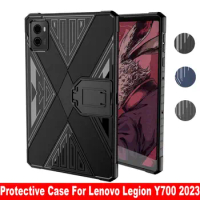 Shockproof Tablet Case Kickstand Design Soft Protective Shell TPU Game Back Cover for Lenovo Legion Y700 2nd Gen 2024 TB-320FC