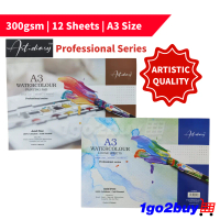 Art.diary Professional Series Watercolor Paper Drawing Sketch A3 | 300gsm | 12 Sheets | Acid Free |