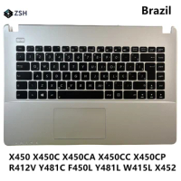 BR Brazil Keyboard For ASUS X450 X450C X450CA X450CC X450CP R412V Y481C F450L Y481L W418L X452 Laptop Keyboard C Cover
