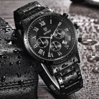 DIVEST Mens Quartz Multifunction Chronograph Sport Watches Fashion Waterproof Military Top Luxury Stainless Steel Wristwatch