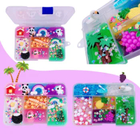 Rainbow Slime Set Squishy Mixing Antistress Colorful Cute Unicorn Mermaid Candy Toys Box Richly Cartoon Model DIY Slime Kids Toy
