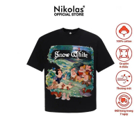 Áo thun Unisex Nikolas 100 Cotton Snow White Tee