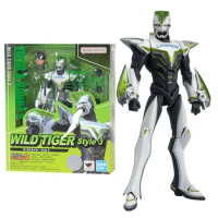 Bandai Figure Tiger Bunny Anime Figures SHF Wild Tiger Style 3 Collection Model Action Figure Toys For Boys Children's Gifts