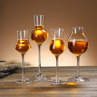 Whiskey Tasting Glass Spirit Glass Tulip Tasting Glass White Wine Glass Goblet Crystal Cup Red Wine Smell Cup