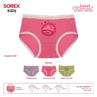 3, 6, 12Pcs CD Celana Dalam Anak Perempuan Sorex Kids Motif NA405-1 Renda List Atas Katun