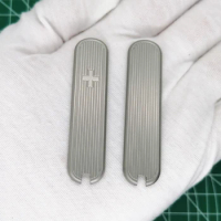 1 Pair Titanium Alloy Hand Made Scales for 58mm Victorinox Swiss Army Knife TI Scale for SAK