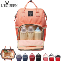 Lequeen Mummy Maternity Diaper Bag Backpack Nappy Bag Large Capacity Stroller Bag Travel Diaper Backpack for Baby Care